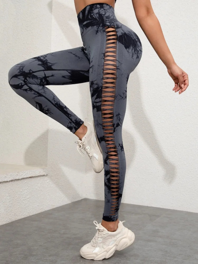 Tie-Dye High-Waist Workout Leggings
